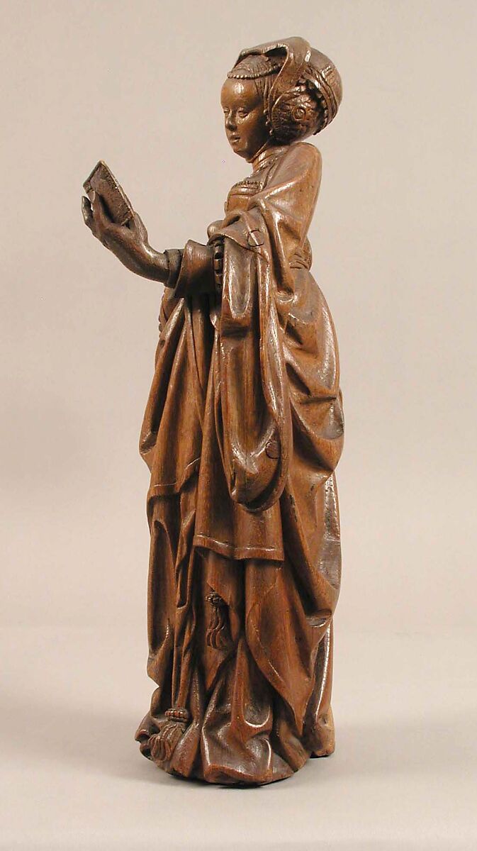 Female Saint with a Book, Oak, German