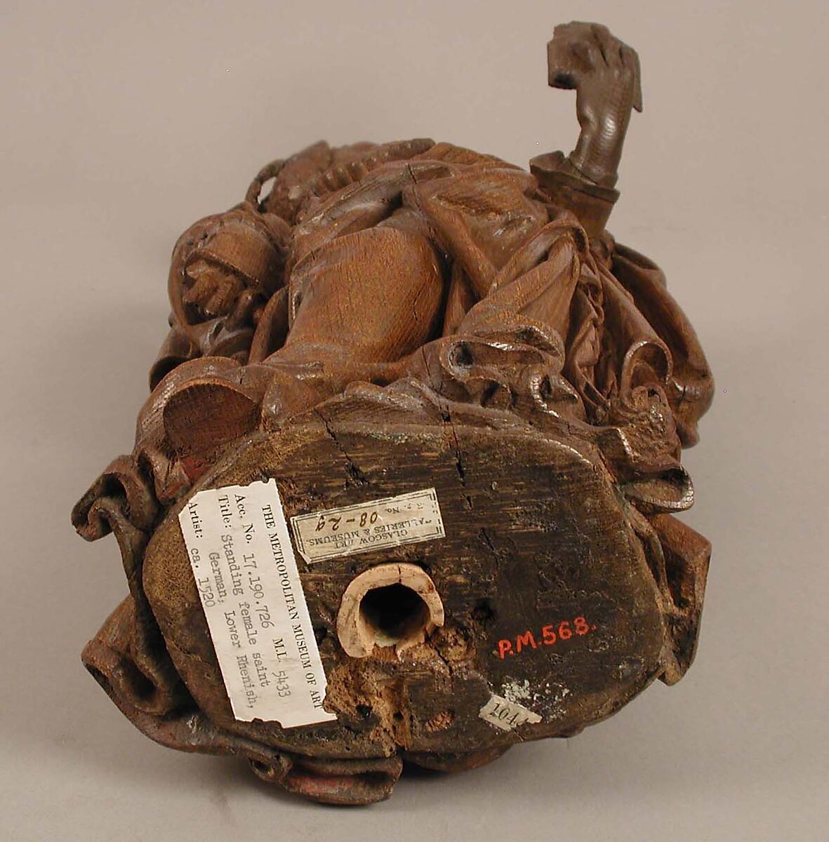 Female Saint with a Book, Oak, German