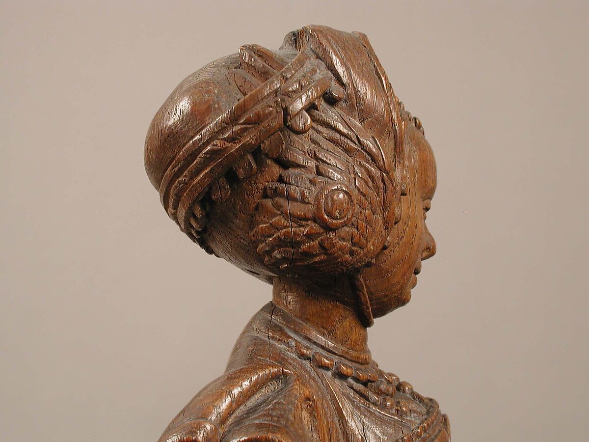 Female Saint with a Book, Oak, German