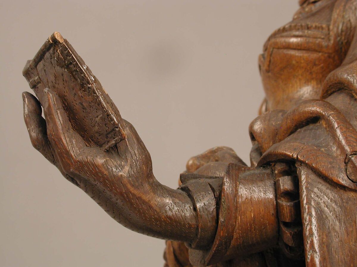 Female Saint with a Book, Oak, German