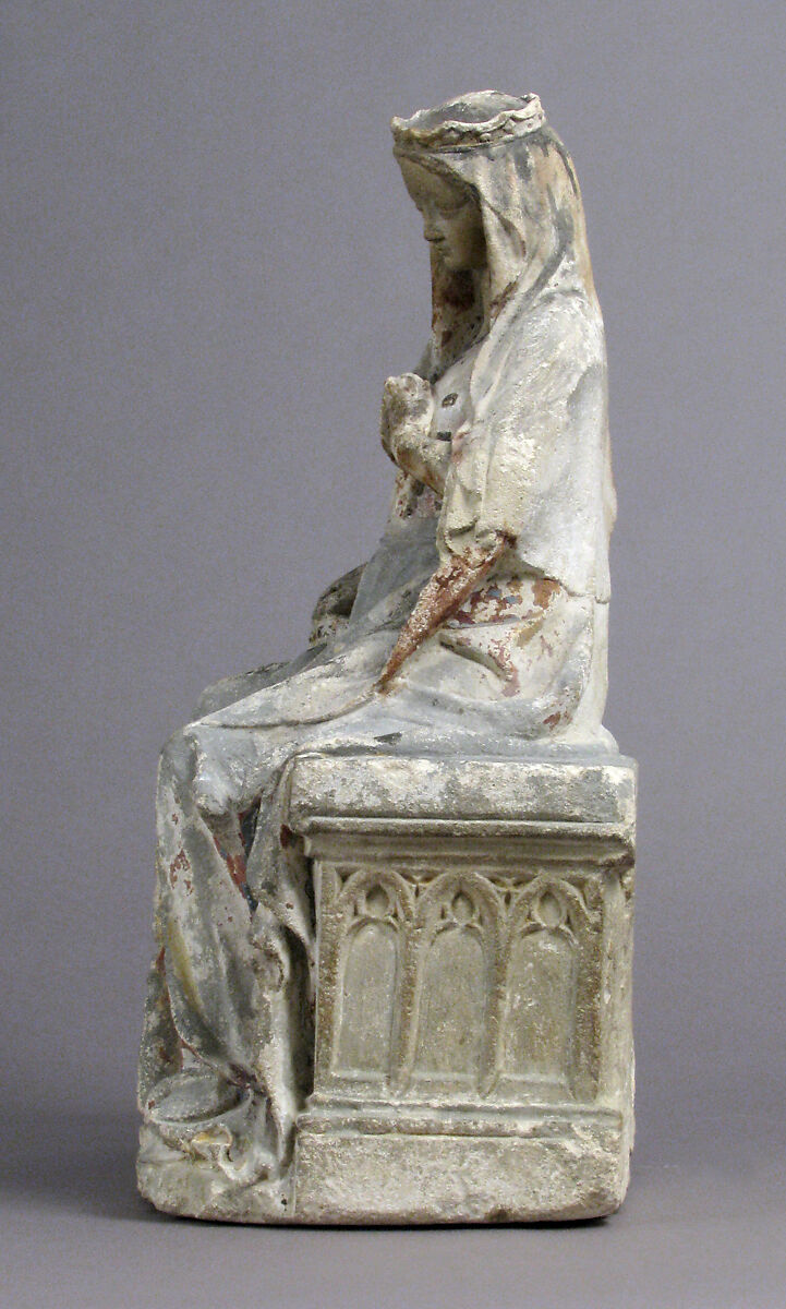 Virgin of the Annunciation, Limestone, traces of paint, French
