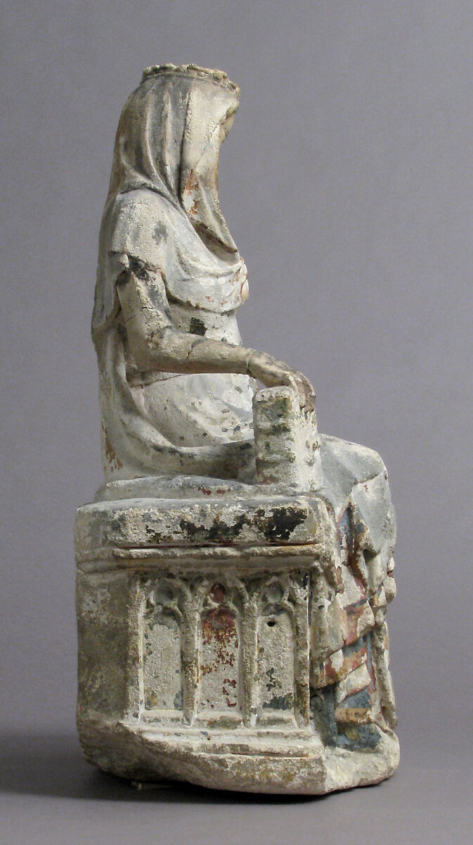 Virgin of the Annunciation, Limestone, traces of paint, French
