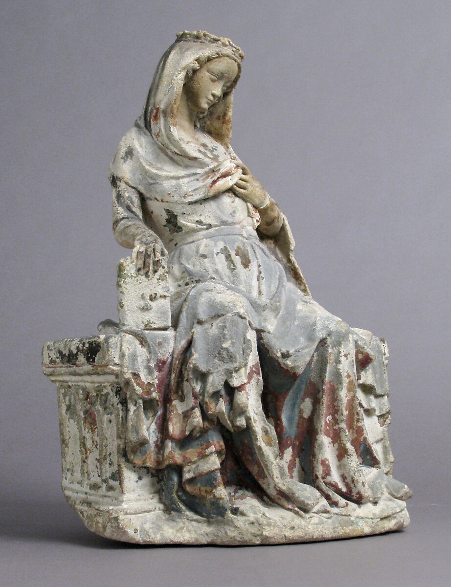 Virgin of the Annunciation, Limestone, traces of paint, French