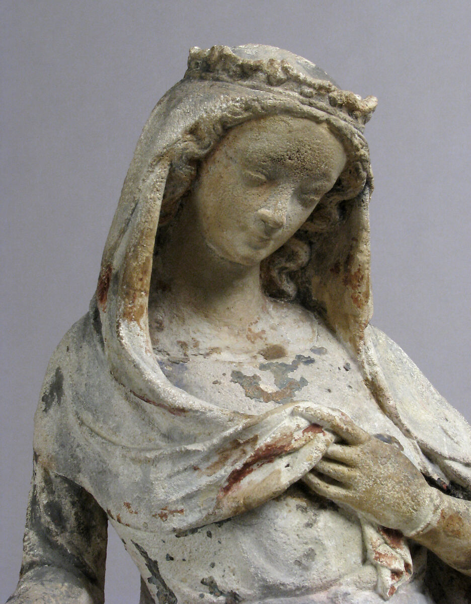 Virgin of the Annunciation, Limestone, traces of paint, French