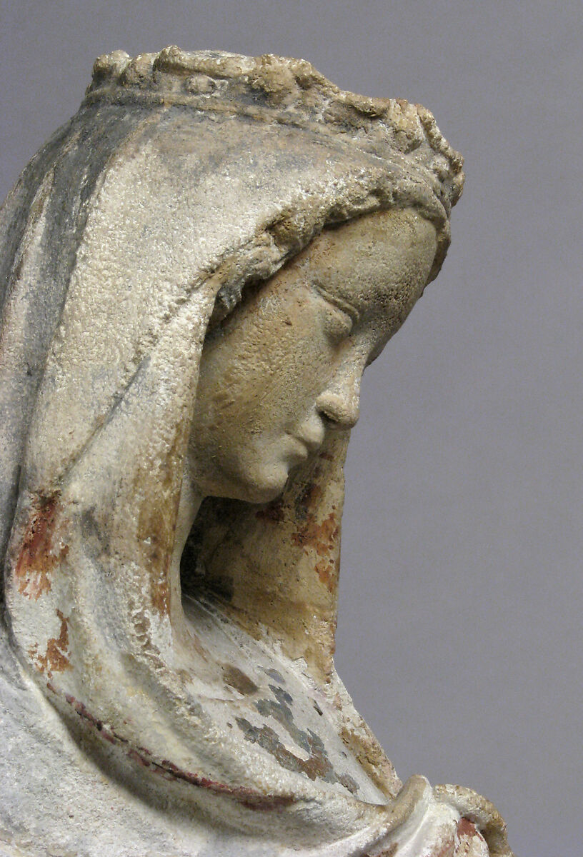 Virgin of the Annunciation, Limestone, traces of paint, French