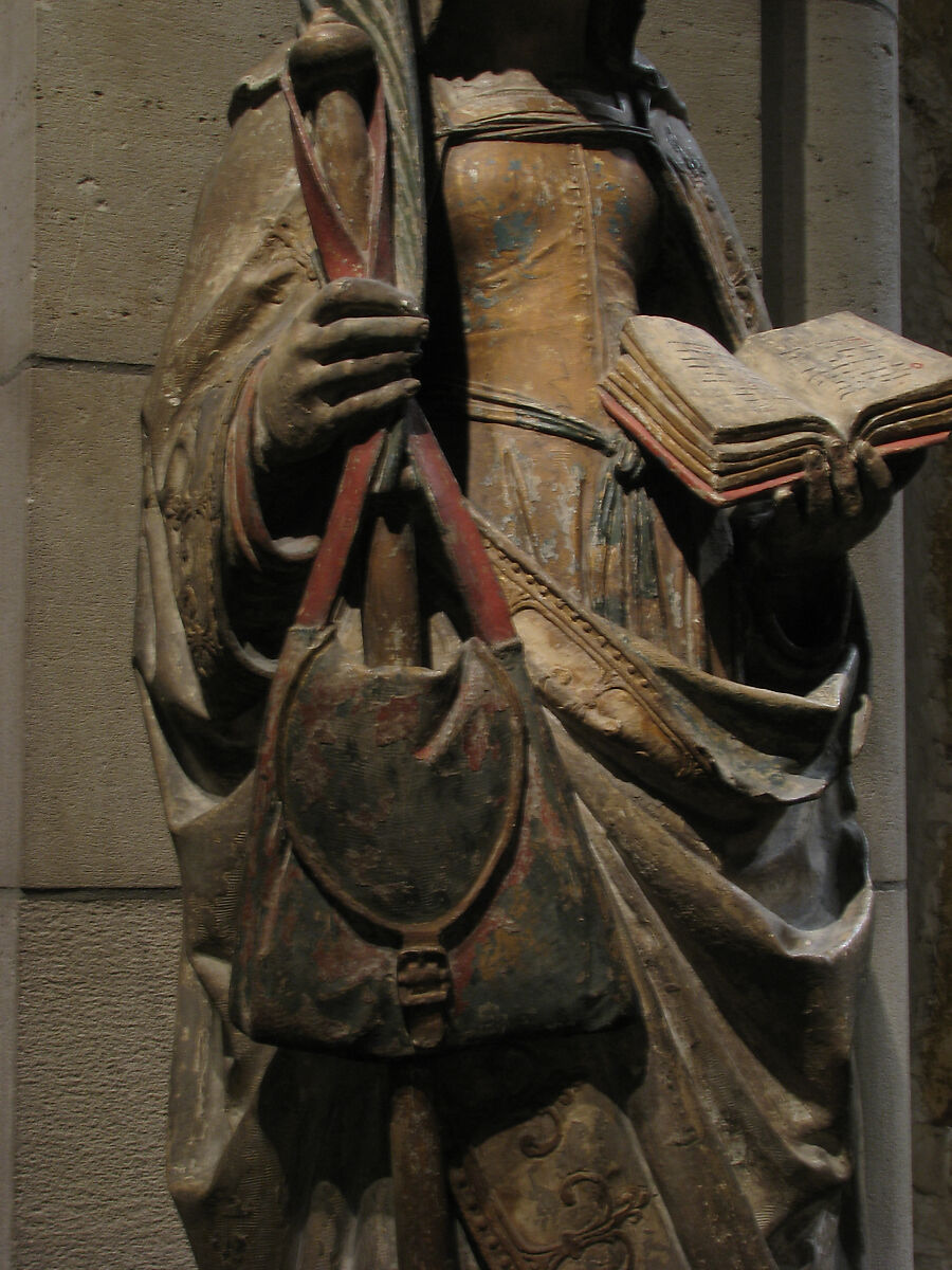 Saint Savina of Troyes or Saint Syra, Limestone with paint and gilding, French