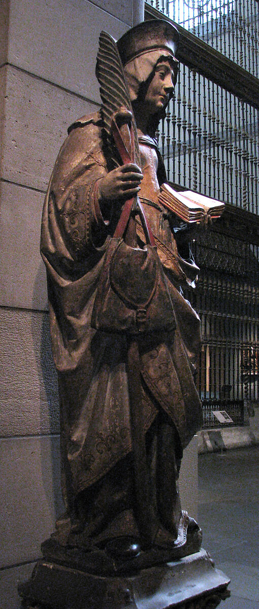 Saint Savina of Troyes or Saint Syra, Limestone with paint and gilding, French