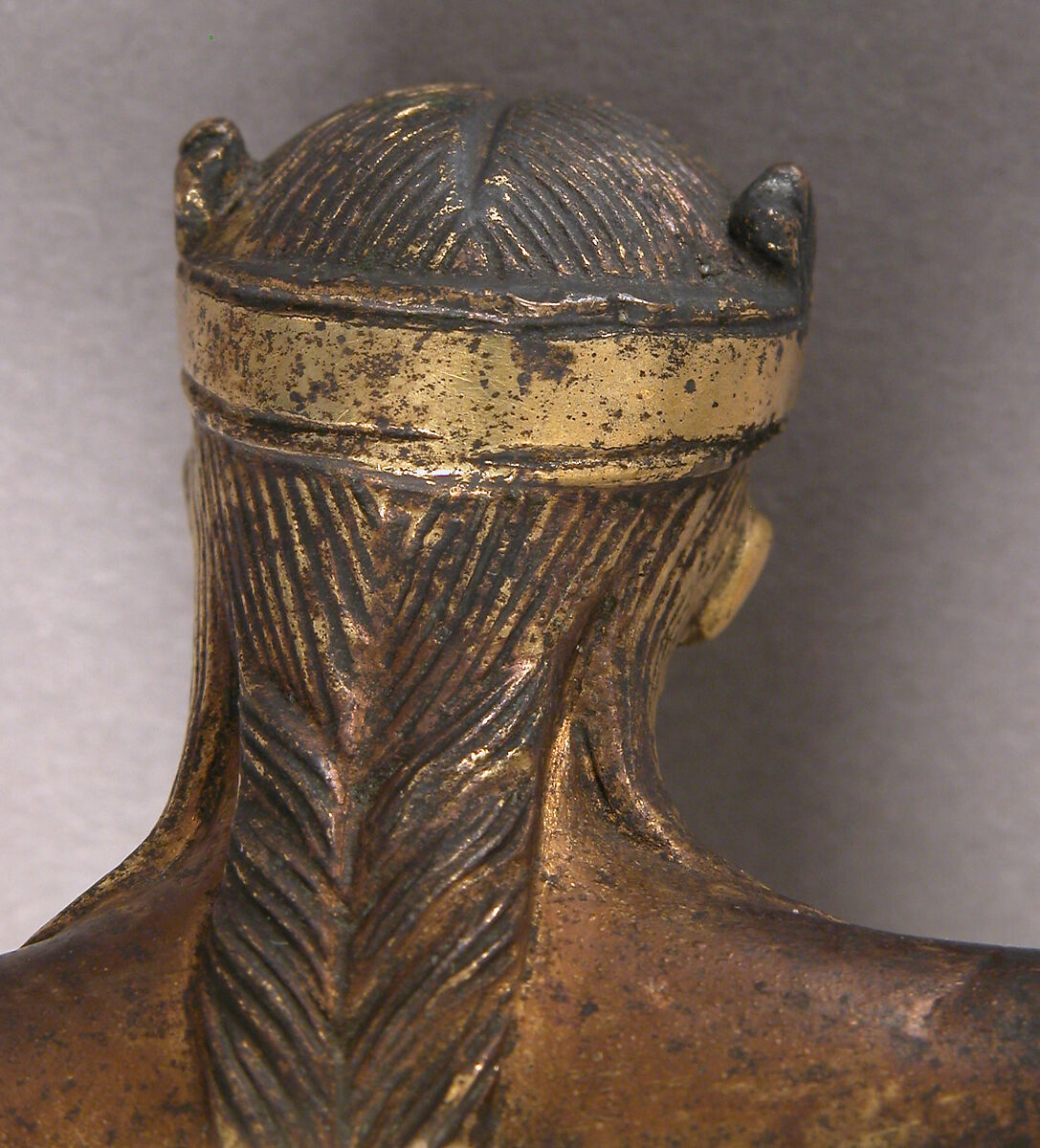 Crucified Christ, Copper alloy, gilt, French