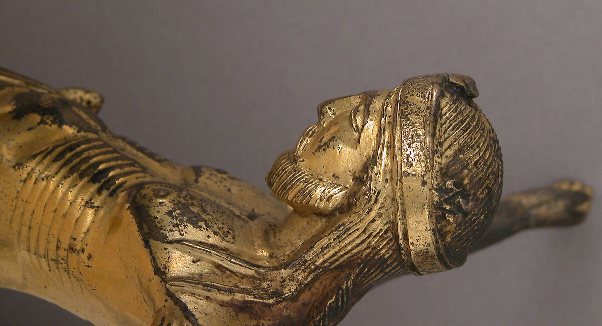 Crucified Christ, Copper alloy, gilt, French