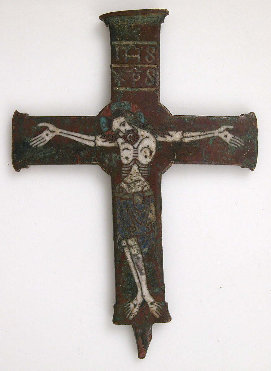 Cross, Champlevé enamel, copper, North Spanish or French 
