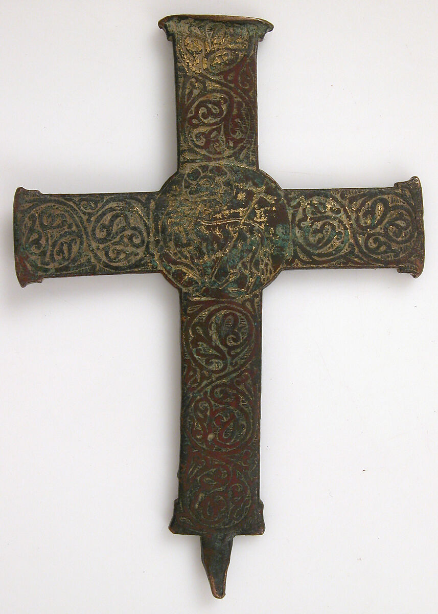 Cross, Champlevé enamel, copper, North Spanish or French