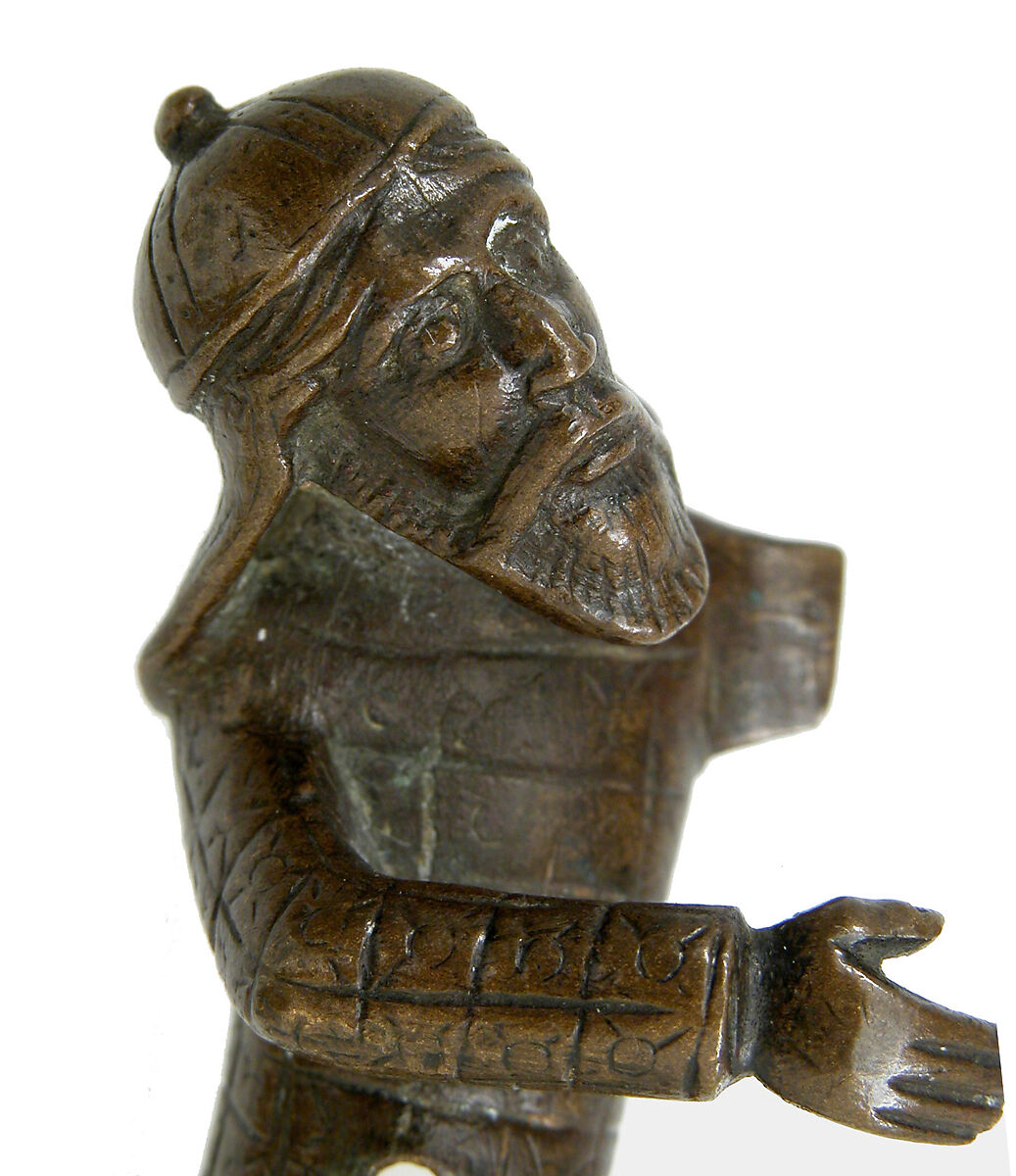 Joseph of Arimathea from a Deposition Group, Copper alloy, gilt, British (?)