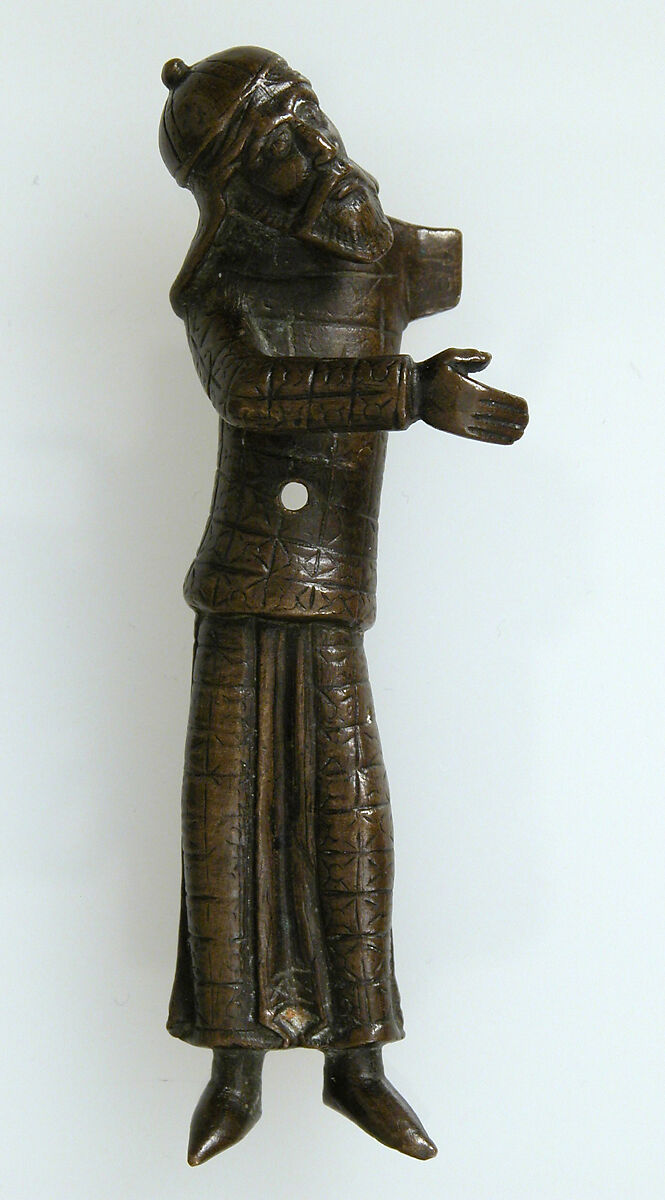 Joseph of Arimathea from a Deposition Group, Copper alloy, gilt, British (?)
