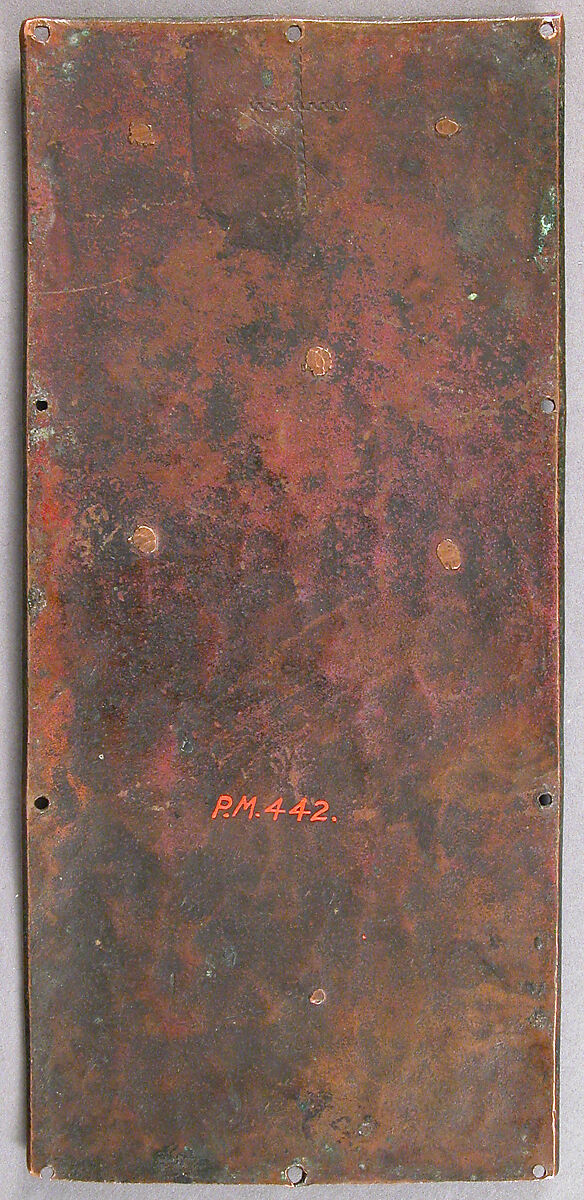 Book Cover Plaque with the Crucifixion, Copper: repoussé, engraved, chased, and gilt, Champlevé enamel, French