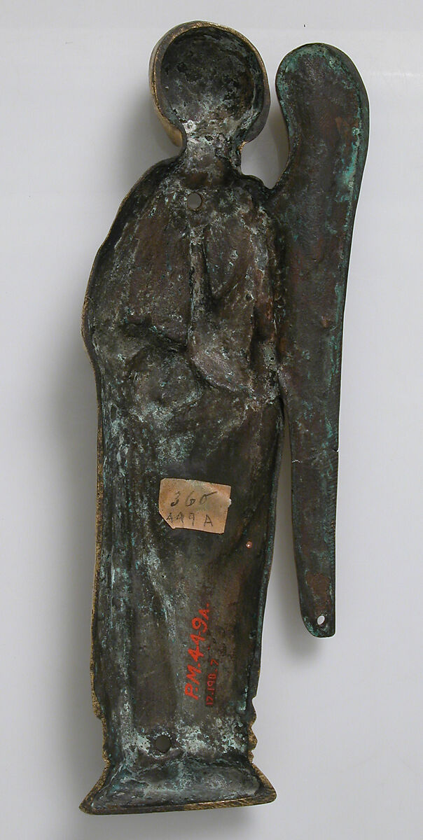 Appliqué Figure, Copper-gilt, glass paste cabochons, French