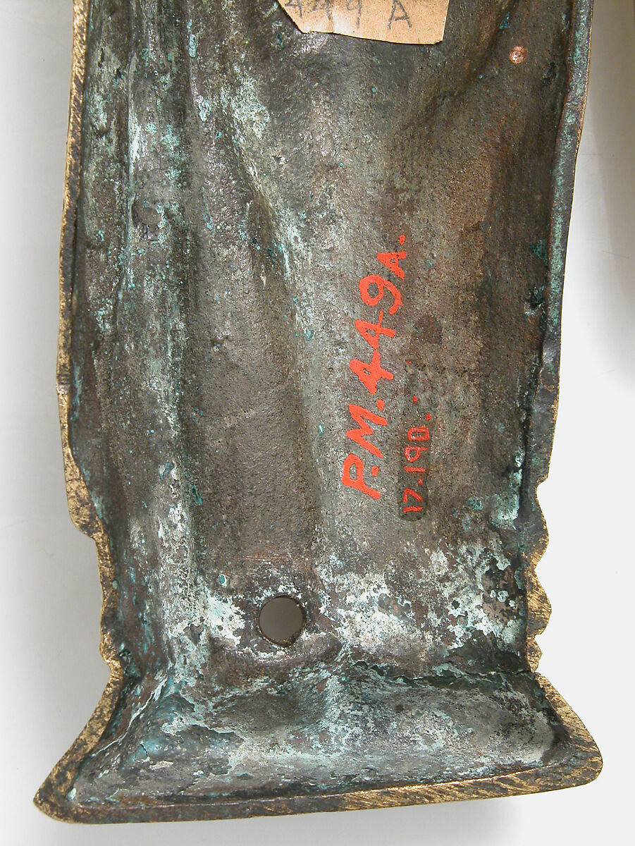 Appliqué Figure, Copper-gilt, glass paste cabochons, French