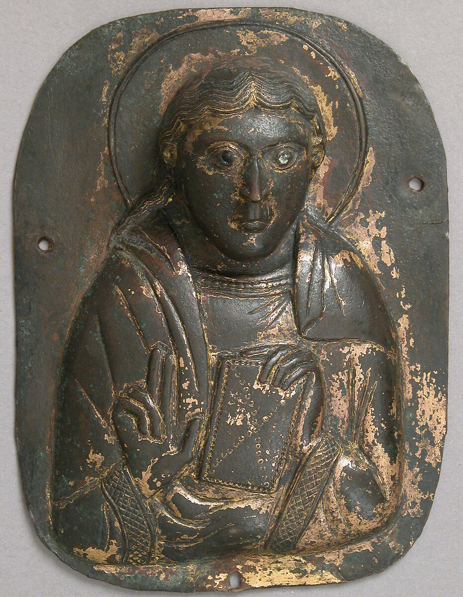 Bust of an Apostle, Copper, gilding, South Netherlandish 