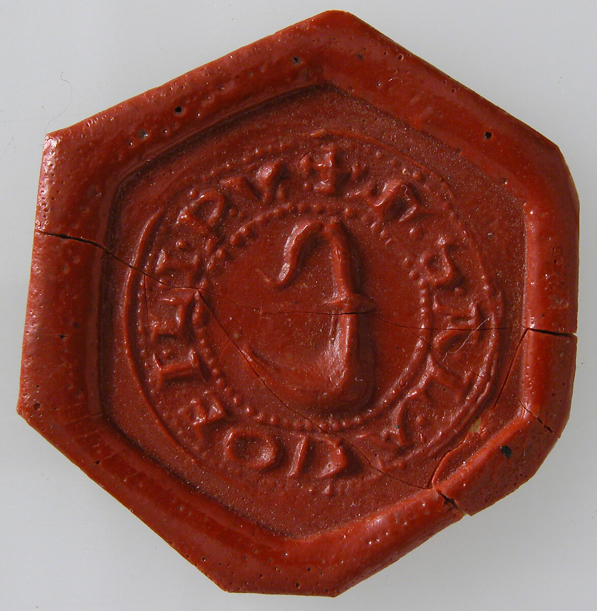 Seal, Champlevé enamel, copper-gilt, French or Italian