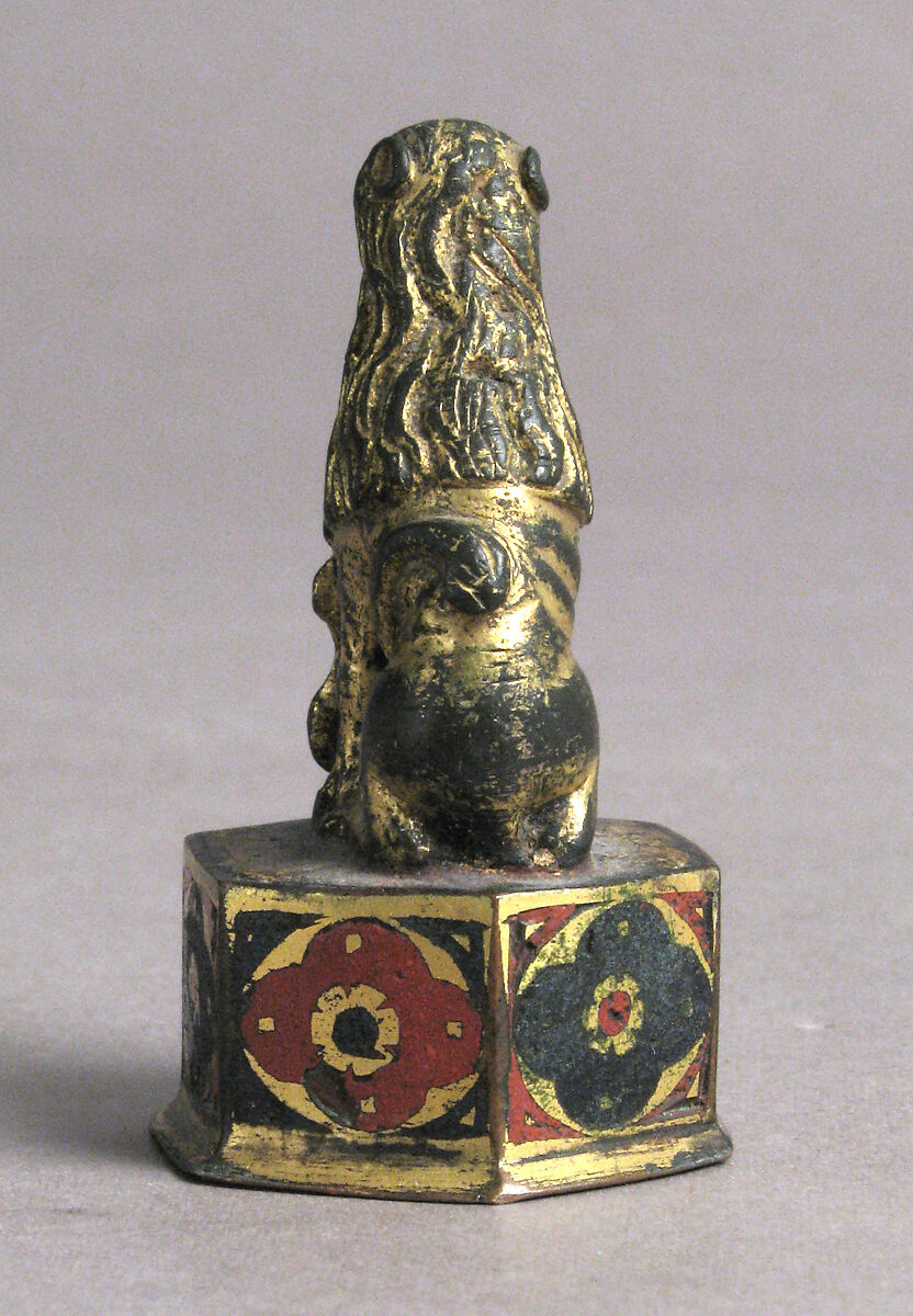 Seal, Champlevé enamel, copper-gilt, French or Italian