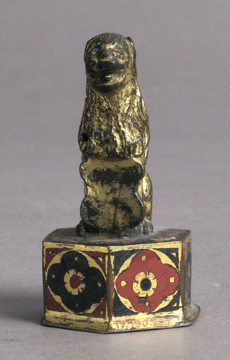 Seal, Champlevé enamel, copper-gilt, French or Italian