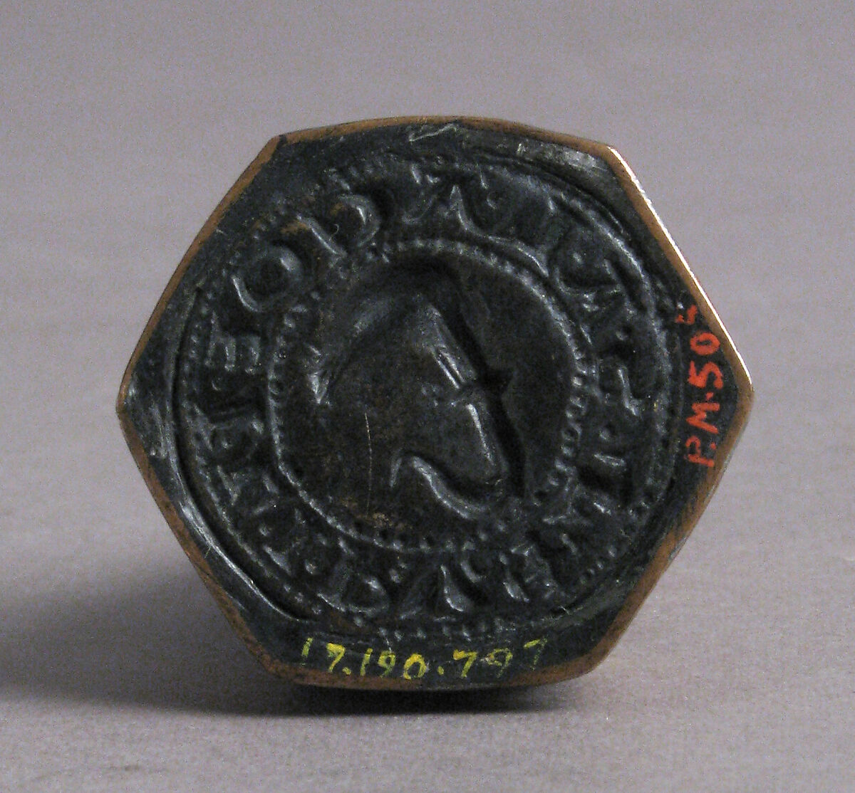 Seal, Champlevé enamel, copper-gilt, French or Italian