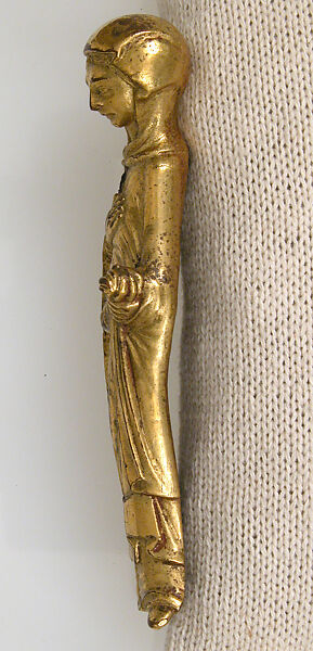 Plaque with the Virgin and Saint John, Champlevé enamel and gilded copper, European