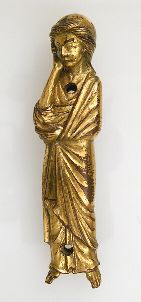 Plaque with the Virgin and Saint John, Champlevé enamel and gilded copper, European
