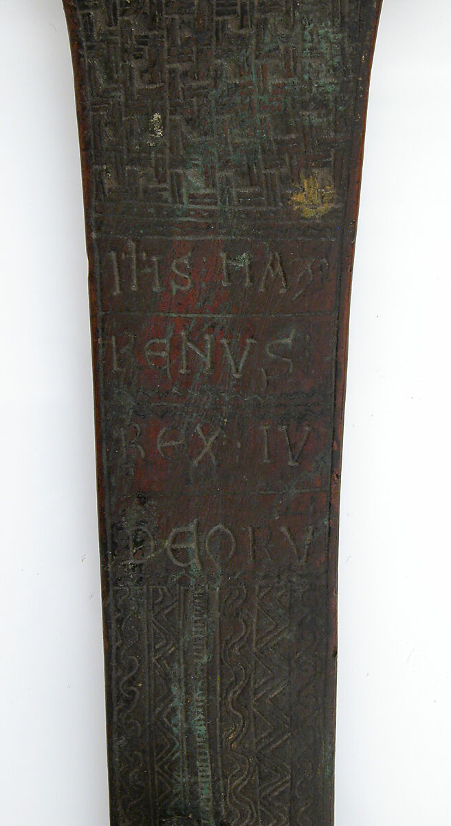 Crucifix, Copper alloy, gilt, Southeastern Europe (possibly)