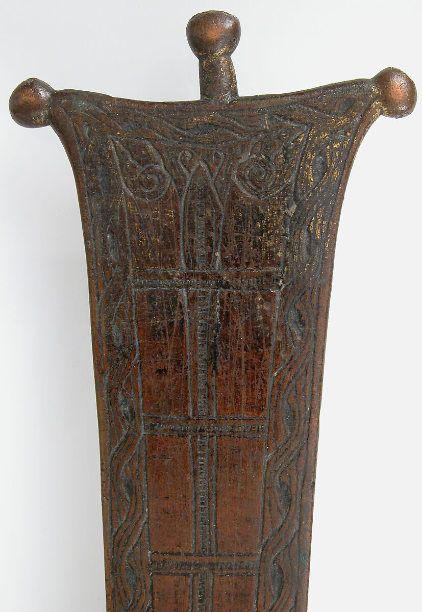 Crucifix, Copper alloy, gilt, Southeastern Europe (possibly)