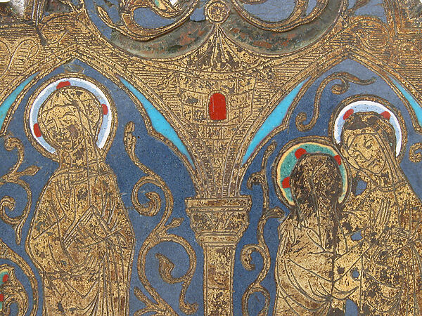 Plaque from a Chasse, Champlevé enamel and gilded copper, French