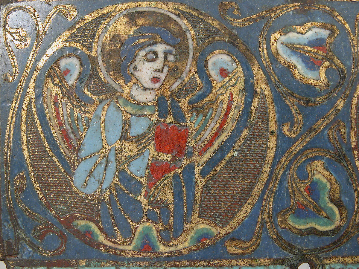 Plaque from a Chasse, Champlevé enamel and gilded copper, French