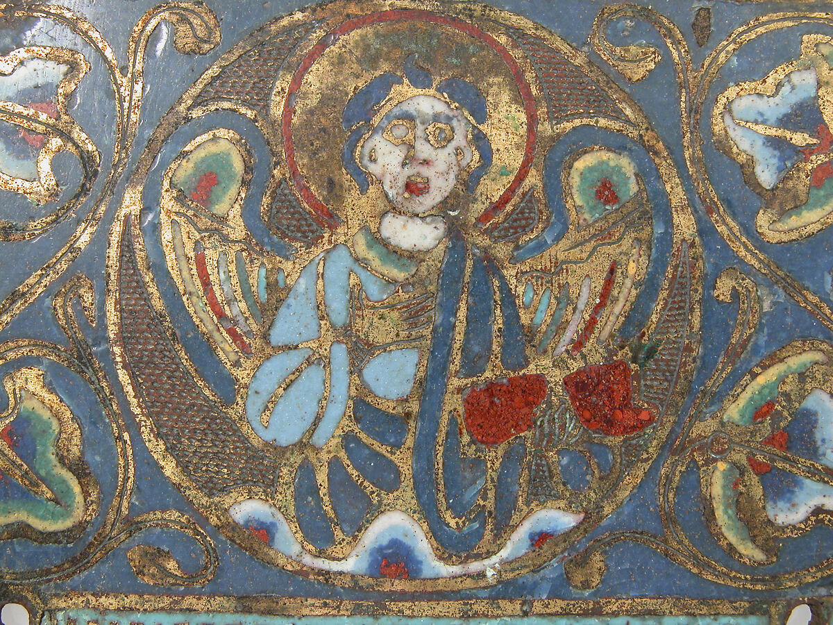 Plaque from a Chasse, Champlevé enamel and gilded copper, French