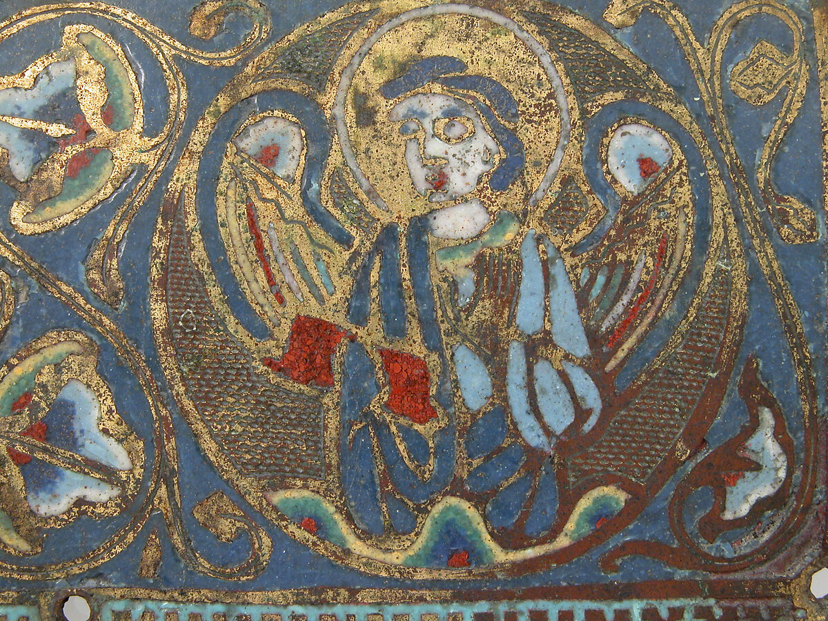 Plaque from a Chasse, Champlevé enamel and gilded copper, French