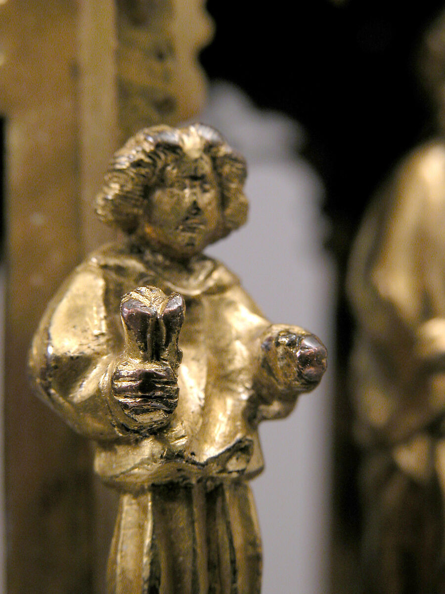 Lamp or Censer, Gilt-copper alloy, silver, enamel en ronde bosse, rock crystal, North Italian