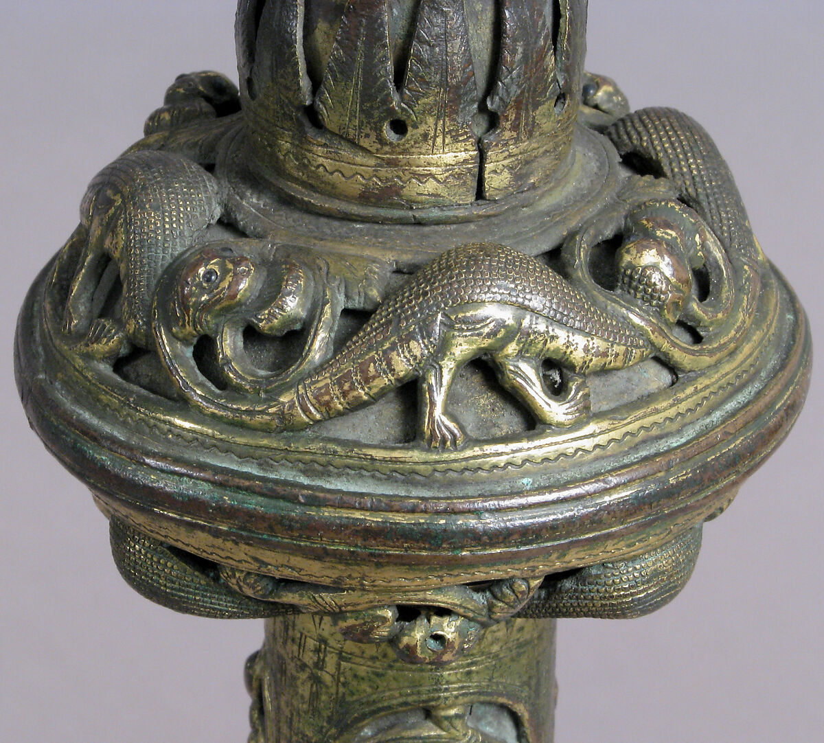 Crozier Head, Champlevé enamel, copper-gilt, French