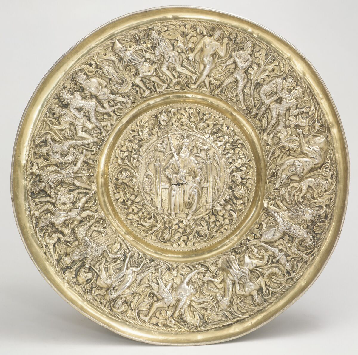 Dish, Silver-gilt, Portuguese