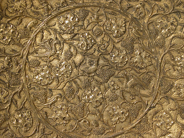 Dish, Gilded copper alloy, European