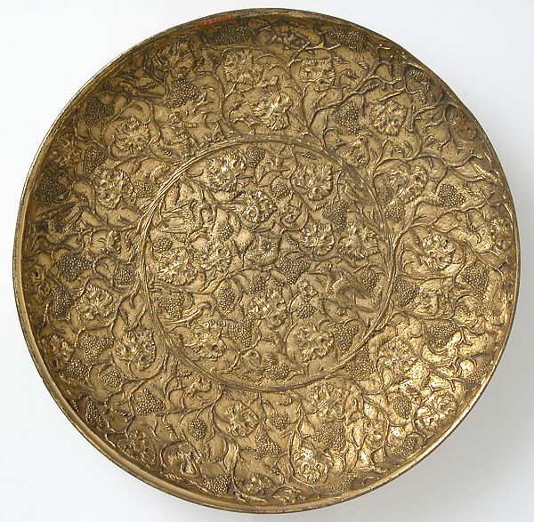 Dish, Copper alloy-gilt, European 