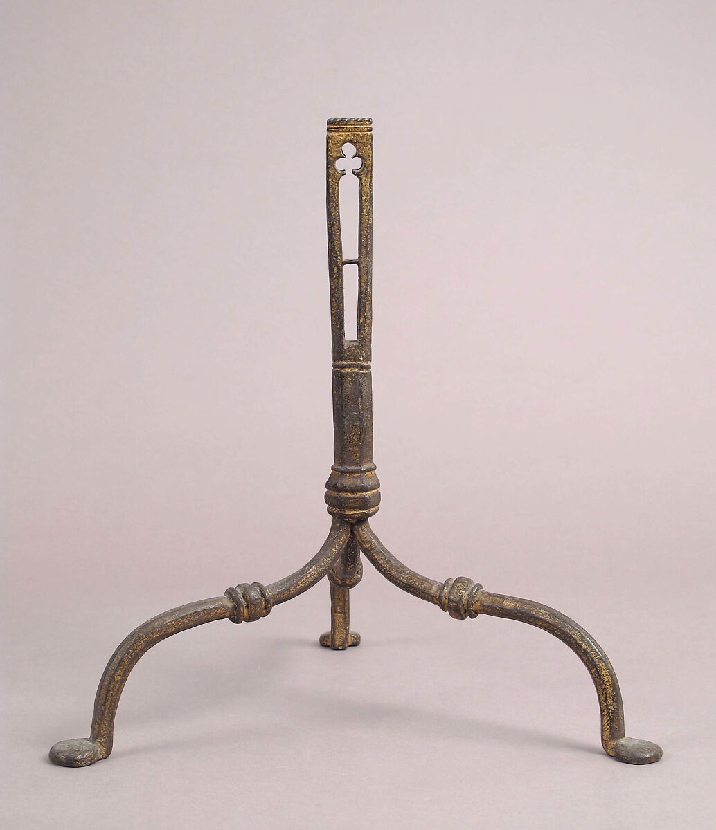 Tripod, iron and gilt, Italian