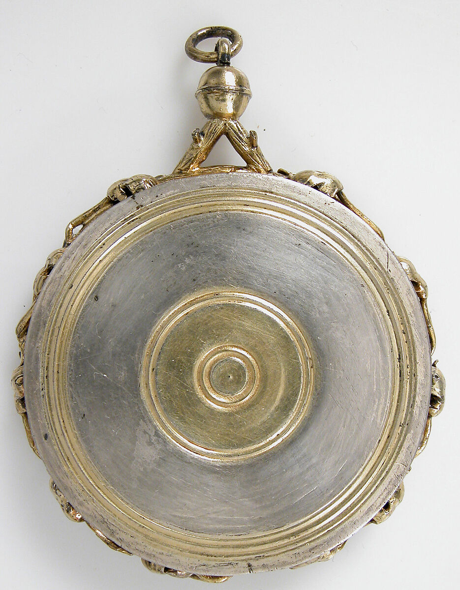 Pendant Medallion with the Last Judgment, Elephant ivory, paint, and silver-gilt mount, French