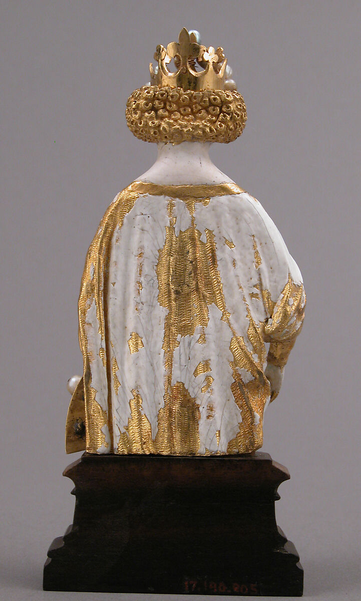 Saint Catherine of Alexandria, Gold, ronde-basse enamel, and jewels, French