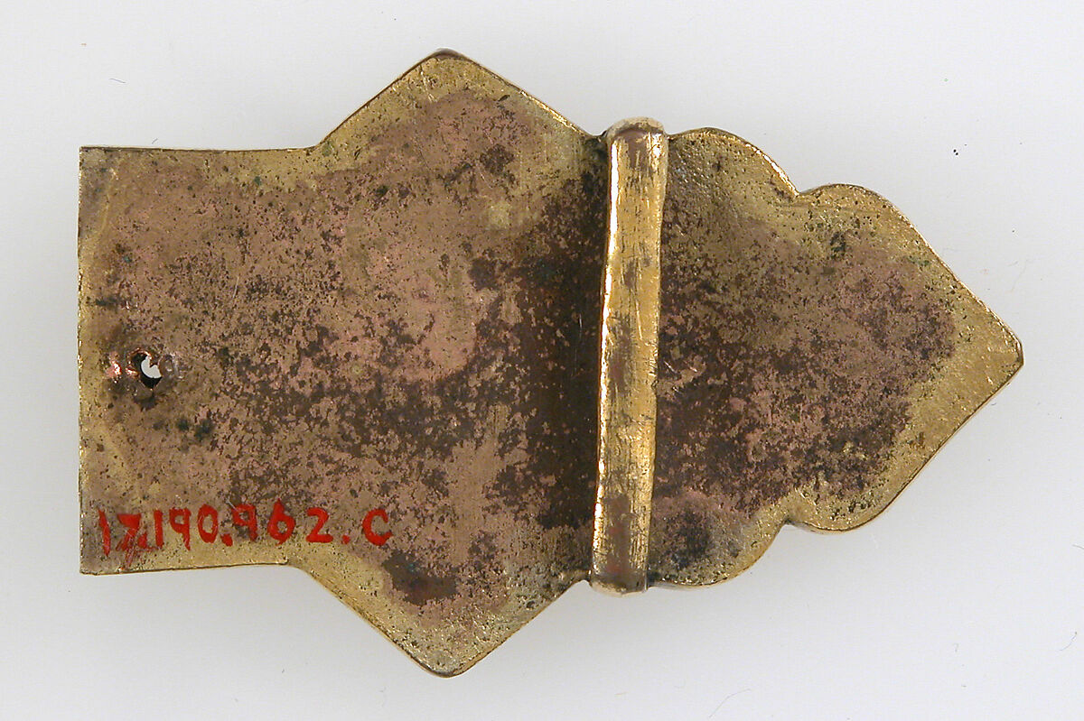 Horse Bridle or Belt Ornaments, Gilt copper or copper alloy and cloisonné enamel, Spanish