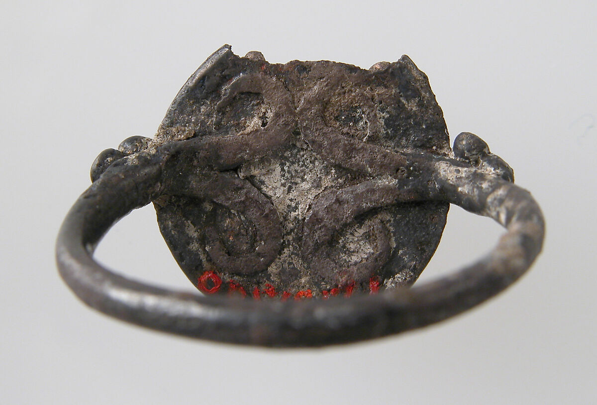 Finger Ring, Silver, glass cabochon, Frankish
