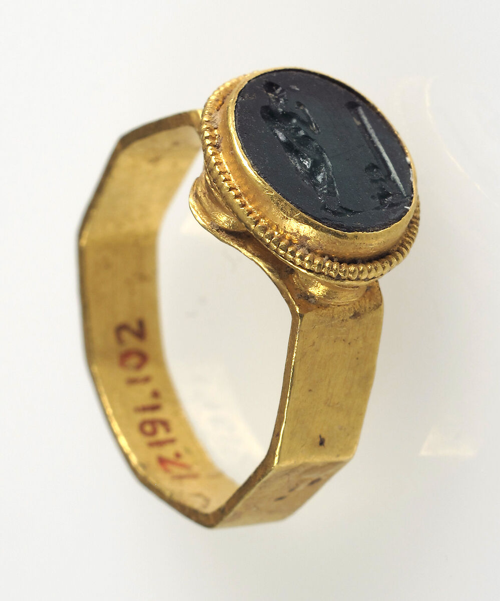 Finger Ring, Gold, intaglio, Frankish 