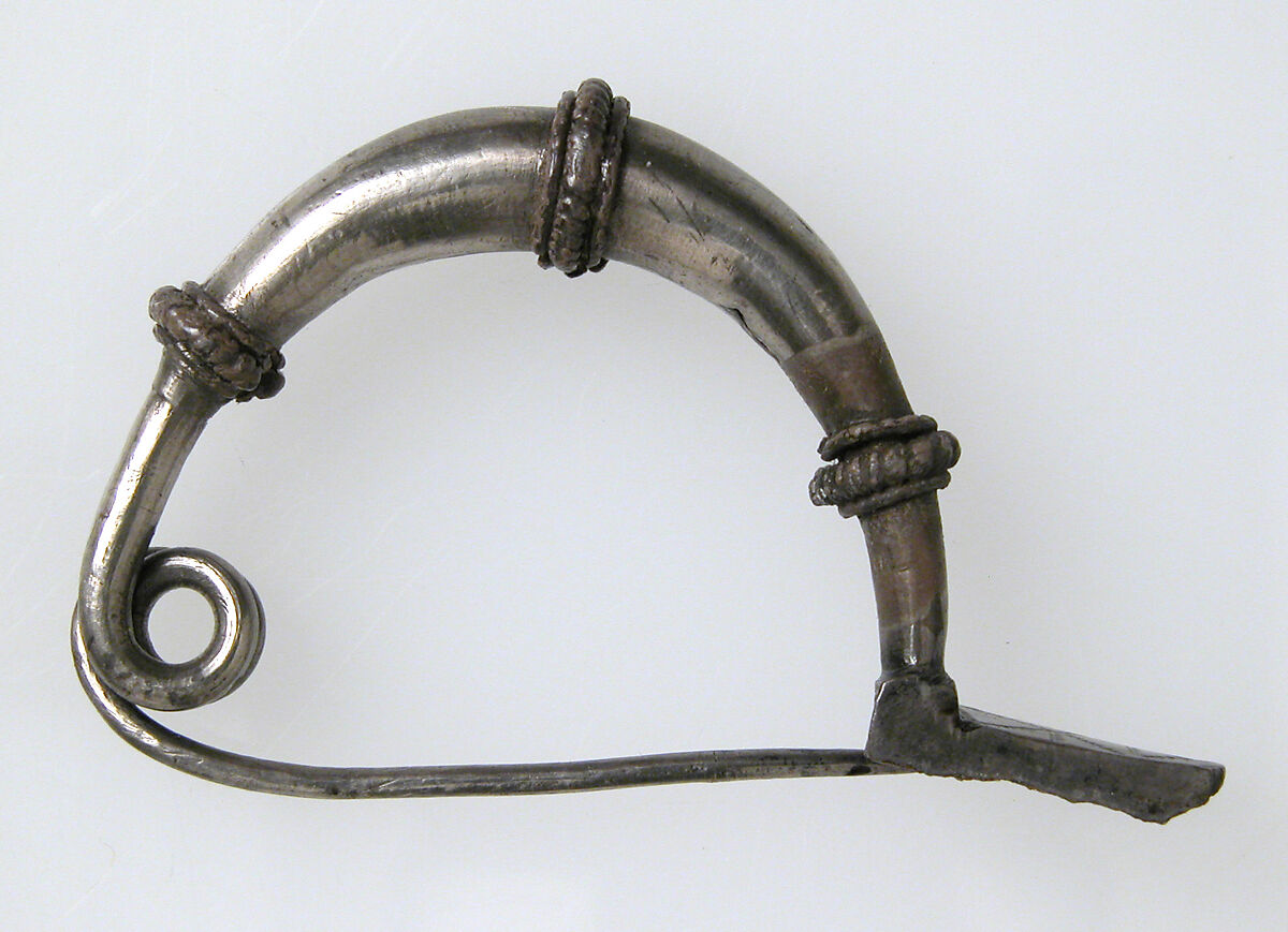 Bow-Shaped Brooch, Silver, Copper alloy, Celtic 