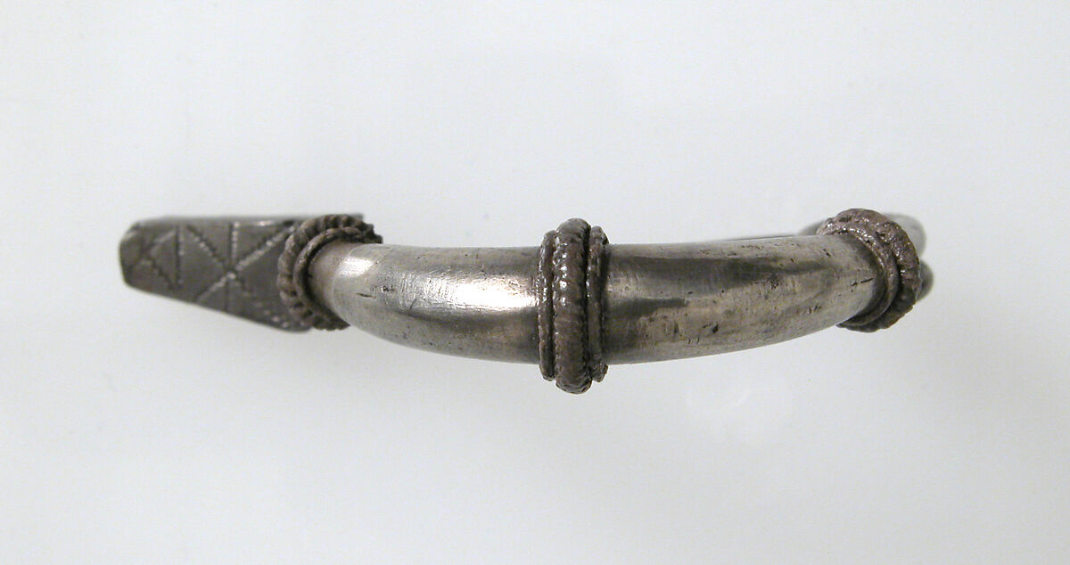 Bow-Shaped Brooch, Silver, Copper alloy, Celtic