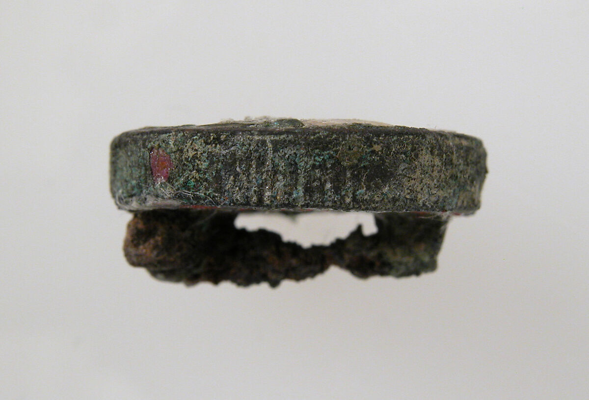 Disk Brooch, Copper alloy, paste, iron core, Frankish