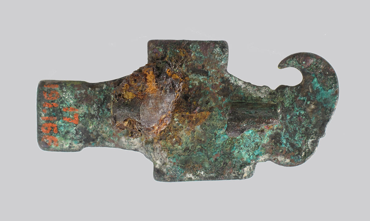 Bird-Shaped Brooch, Silver-gilt, garnets, foil backings for garnets; iron spring, Frankish