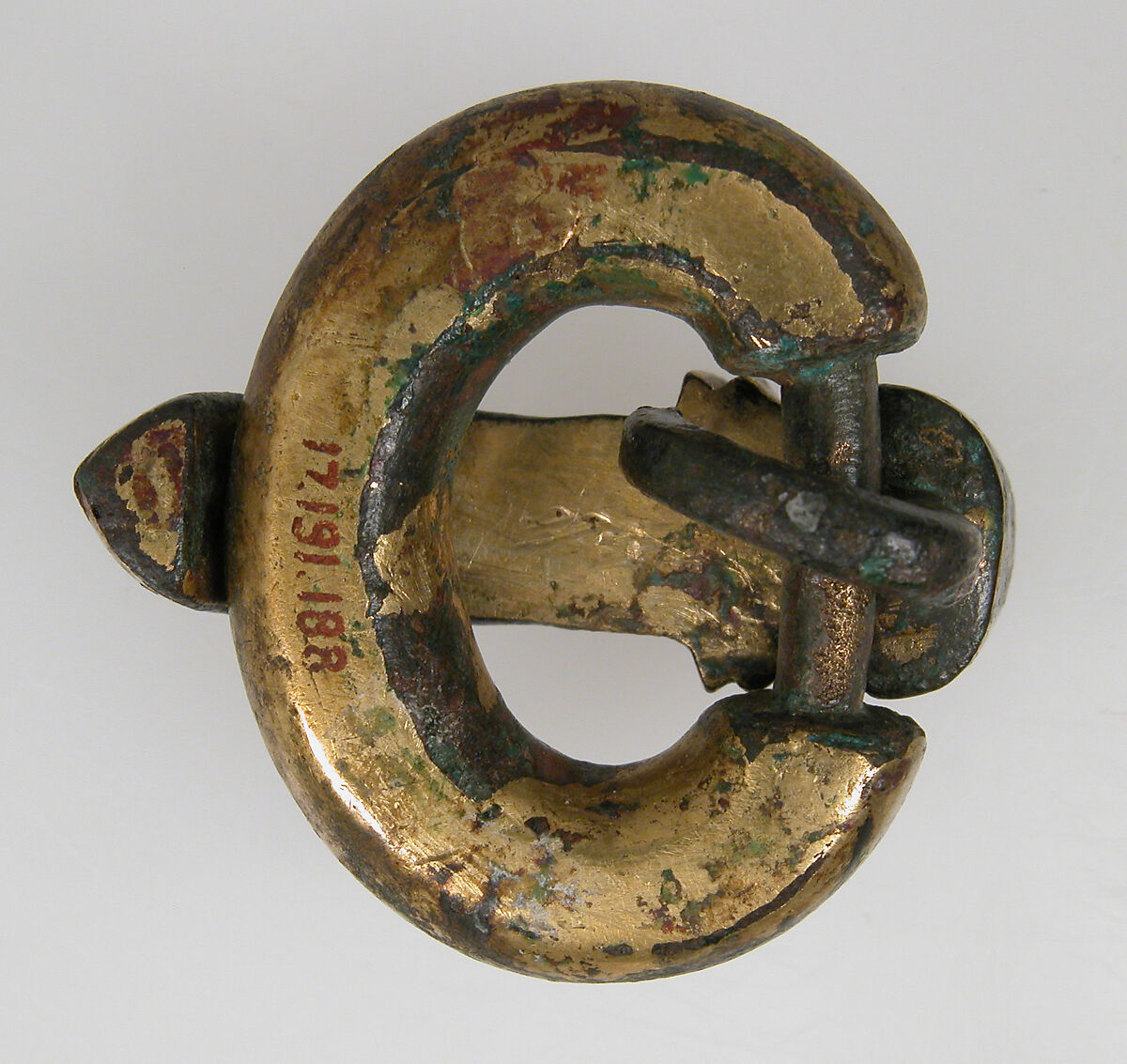 Buckle, Gilded bronze, Frankish