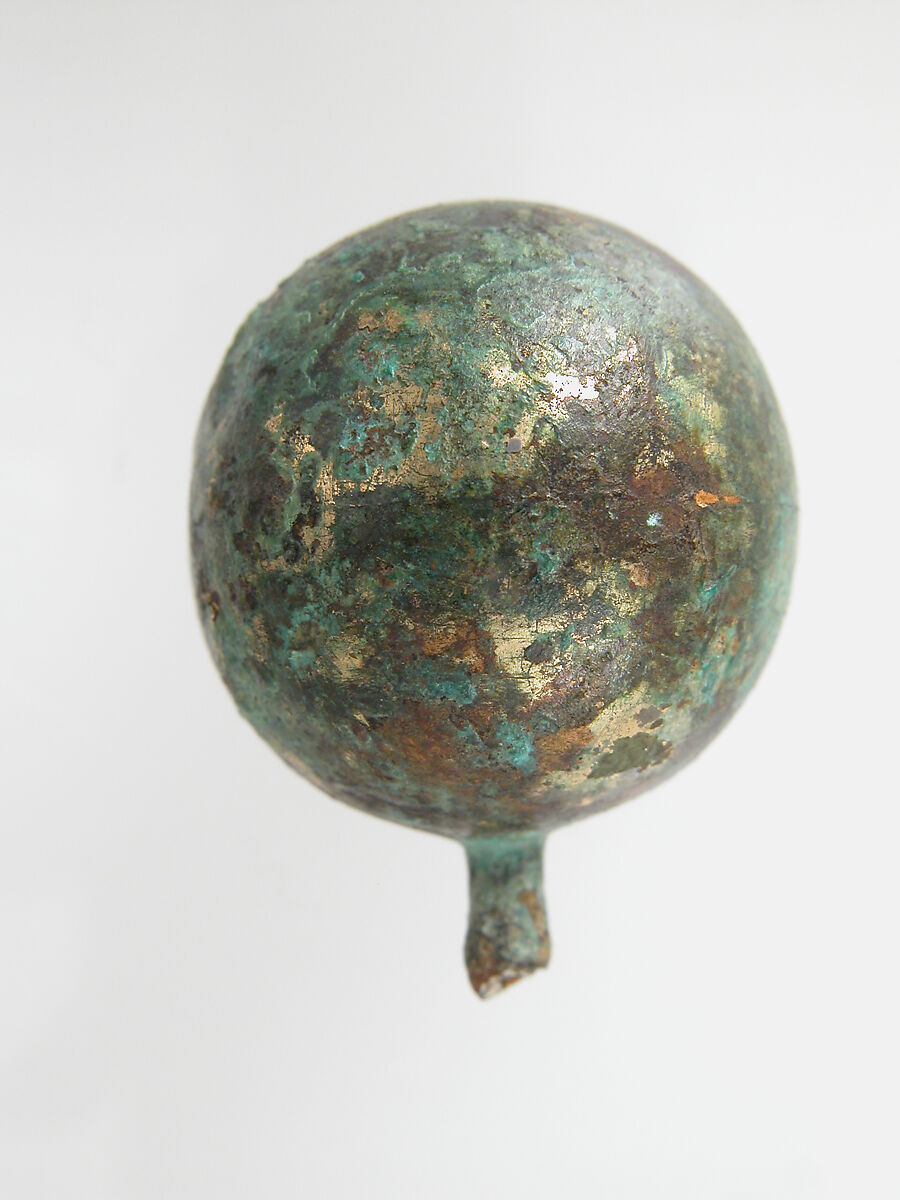 Knob of Hairpin, Gilt copper alloy, Roman 